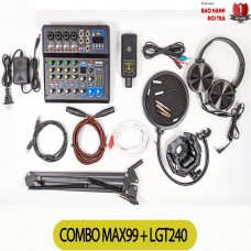 Combo Bộ Livestream Mixer MAX99 Micro LGT240