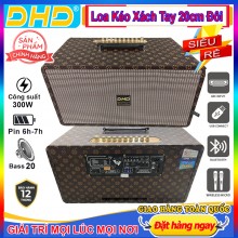 LOA XÁCH TAY 2 BASS 20 DHD HP-228 NGHE NHẠC KARAOKE CỰC HAY